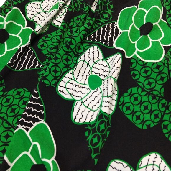 Vintage Y2K Top Size XL Green Floral Milkmaid Flutter Sleeve Tie Back **READ** - Picture 2 of 4